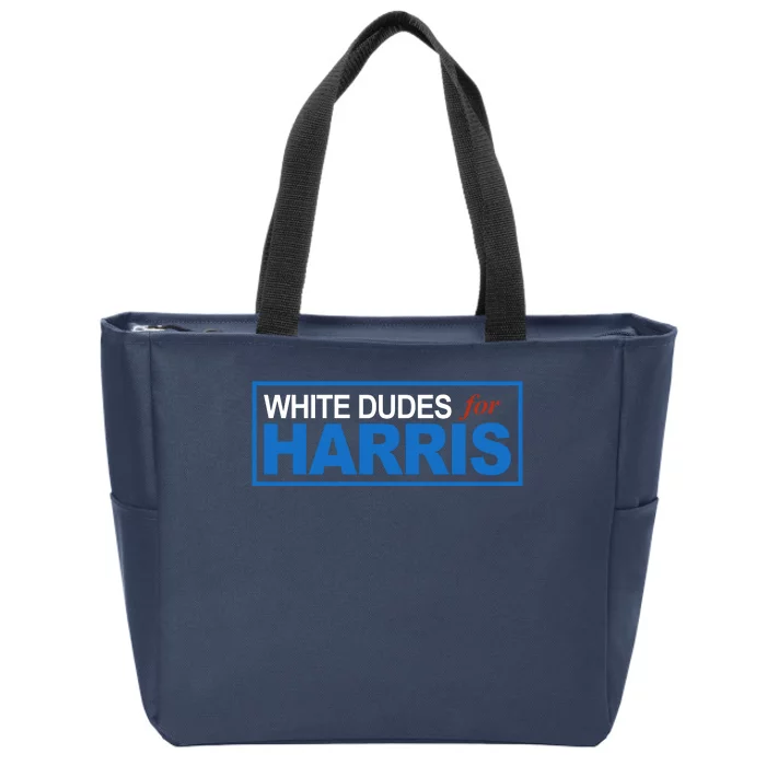 White Dudes For Kamala Harris Zip Tote Bag