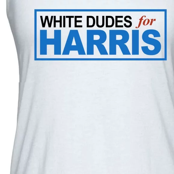 White Dudes For Kamala Harris Ladies Essential Flowy Tank