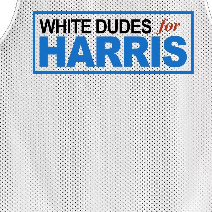 White Dudes For Kamala Harris Mesh Reversible Basketball Jersey Tank