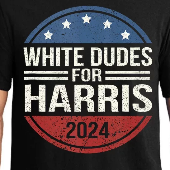 White Dudes For Harris 2024 Kamala For President Election Pajama Set