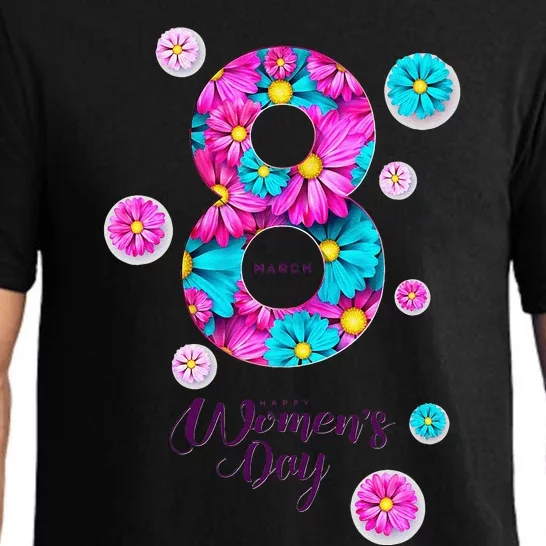 Women's Day Flowers Pajama Set