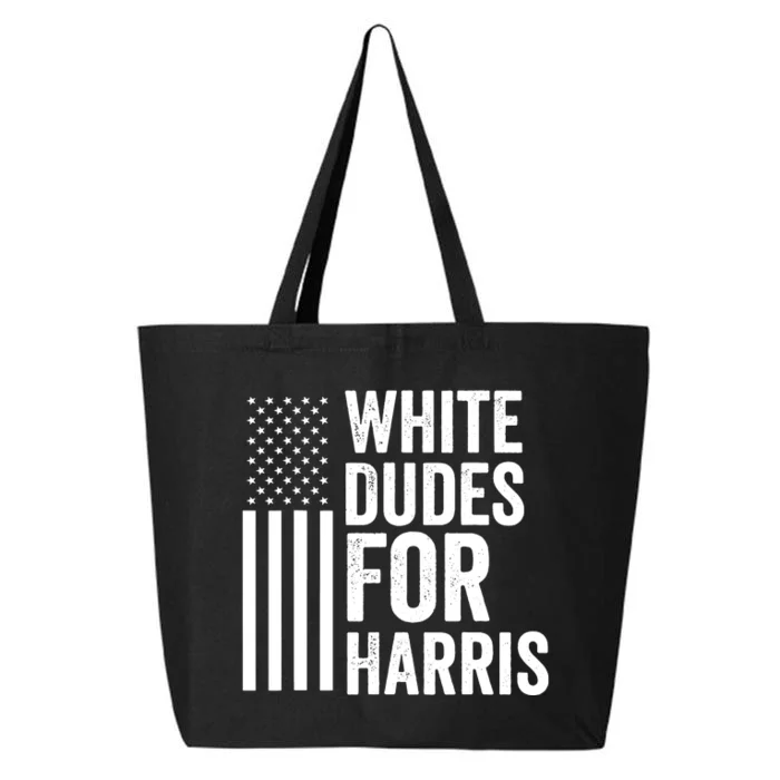 White Dudes For Harris Support President Kamala Usa Flag 25L Jumbo Tote