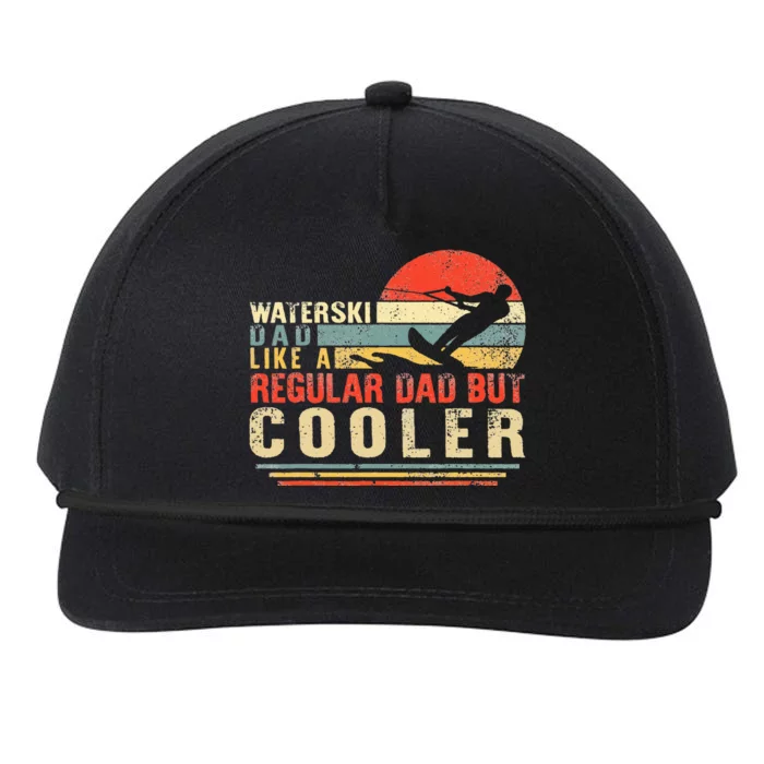 Waterski Dad Fathers Day Ski Lover Dad Water Skiing Rider Snapback Five-Panel Rope Hat