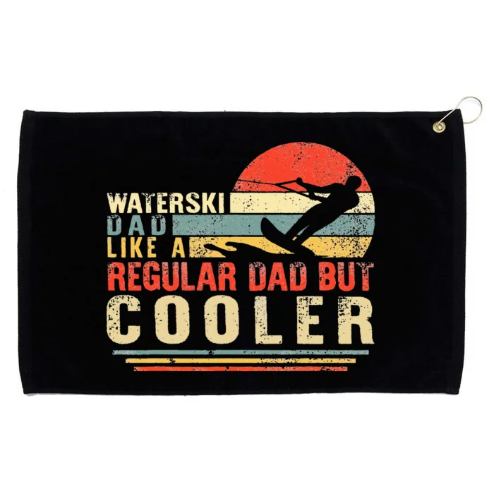 Waterski Dad Fathers Day Ski Lover Dad Water Skiing Rider Grommeted Golf Towel