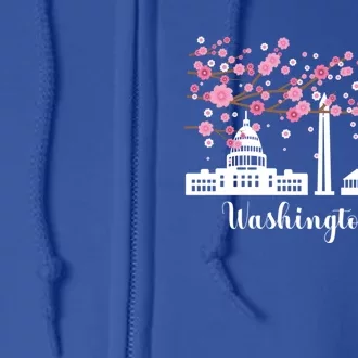 Washington Dc Funny Gift Cherry Blossoms Memorial Monut Meaningful Gift Full Zip Hoodie