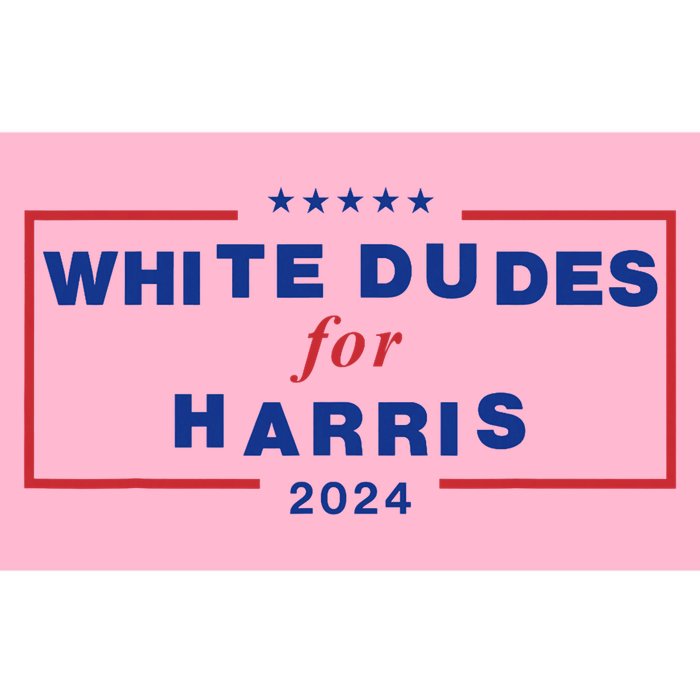 White Dudes For Harris 2024 Bumper Sticker