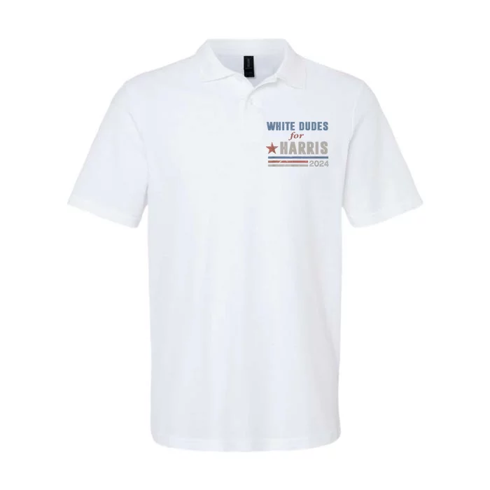 White Dudes For Kamala Harris 2024 47th President Softstyle Adult Sport Polo