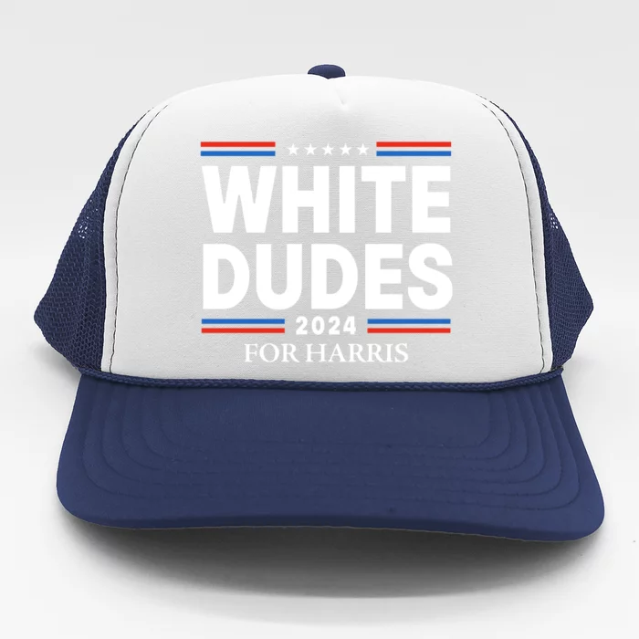 White Dudes For Harris 2024 Trucker Hat