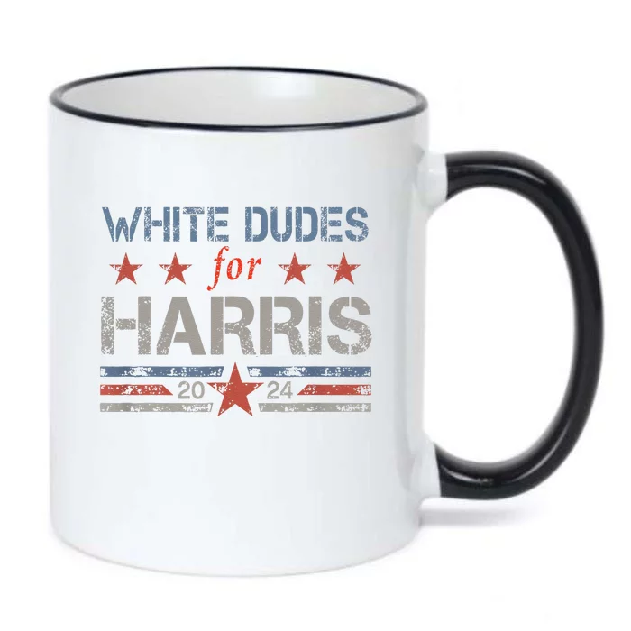 White Dudes For Kamala Harris Kamala Harris 2024 Black Color Changing Mug