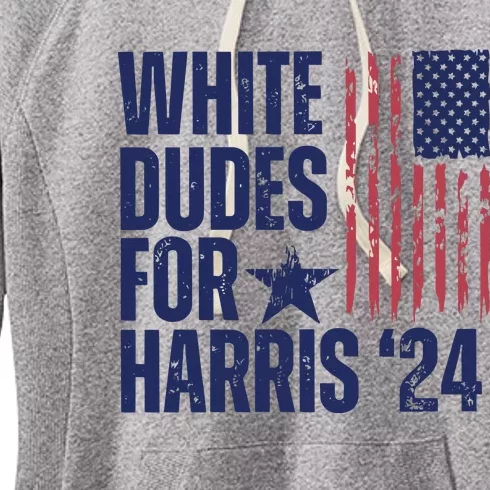 White Dudes For Harris Election 2024 Women's Fleece Hoodie