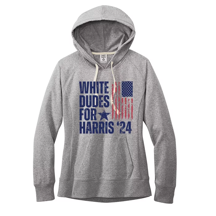 White Dudes For Harris Election 2024 Women's Fleece Hoodie