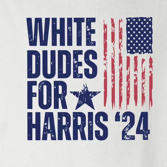 White Dudes For Harris Election 2024 Toddler Long Sleeve Shirt