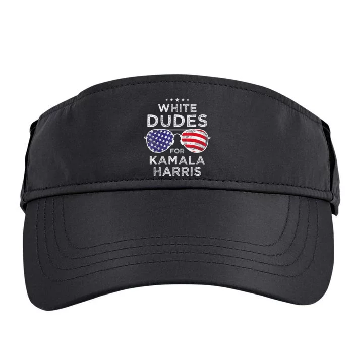 White Dudes For Kamala Harris Sunglasses Adult Drive Performance Visor