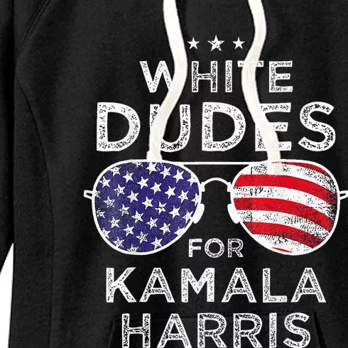 White Dudes For Kamala Harris Sunglasses Women's Fleece Hoodie