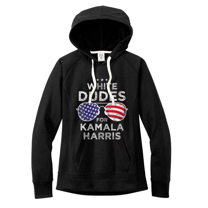 White Dudes For Kamala Harris Sunglasses Women's Fleece Hoodie