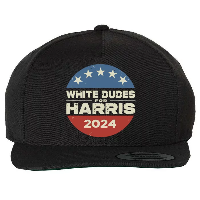 White Dudes For Harris Kamala 2024 Wool Snapback Cap