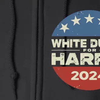 White Dudes For Harris Kamala 2024 Full Zip Hoodie