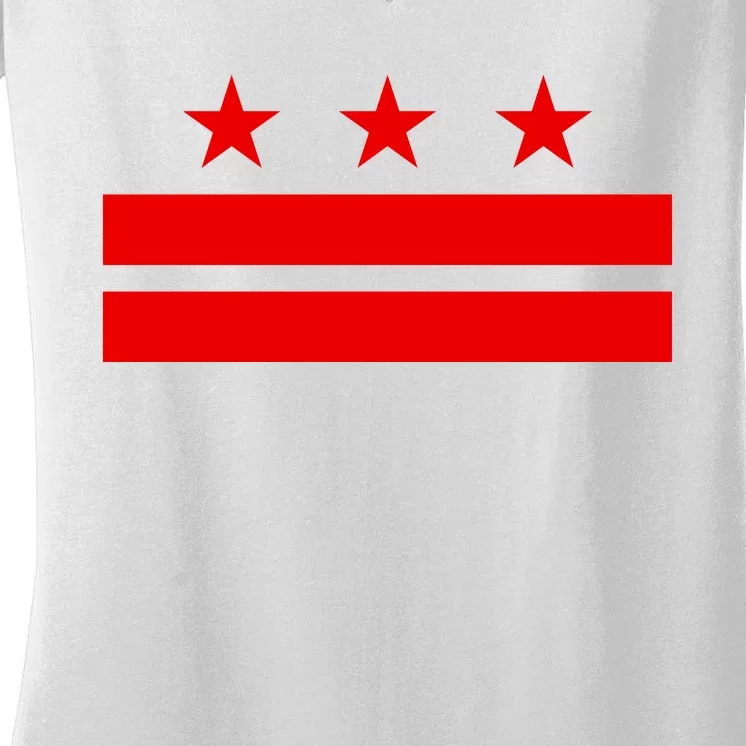 Washington Dc Flag D.C. Capitol Women's V-Neck T-Shirt