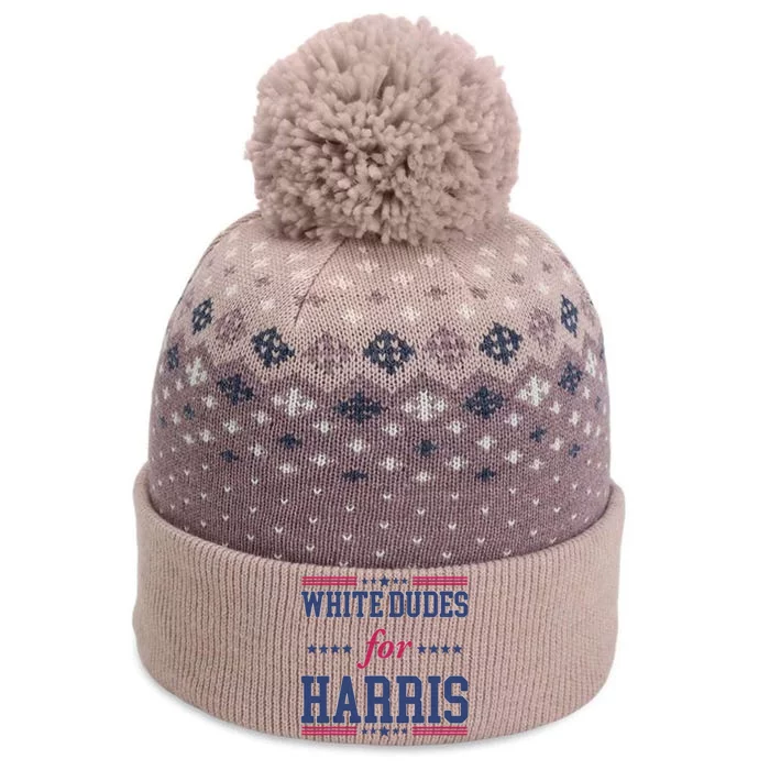 White Dudes For Harris Madam President The Baniff Cuffed Pom Beanie