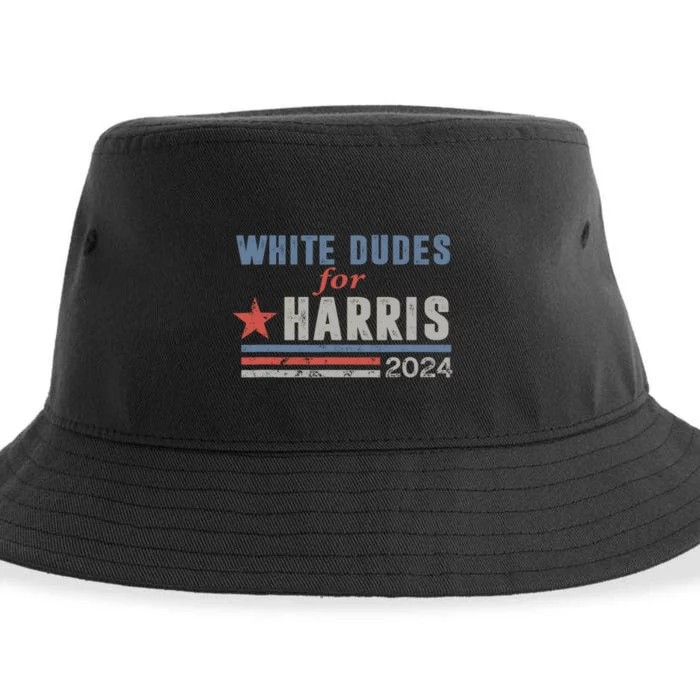 White Dudes For Harris 2024 For President Sustainable Bucket Hat