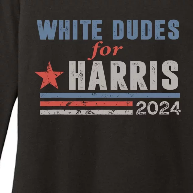 White Dudes For Harris 2024 For President Womens CVC Long Sleeve Shirt