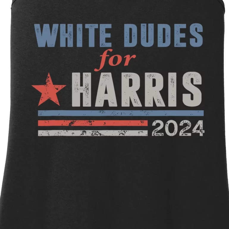 White Dudes For Harris 2024 For President Ladies Essential Tank