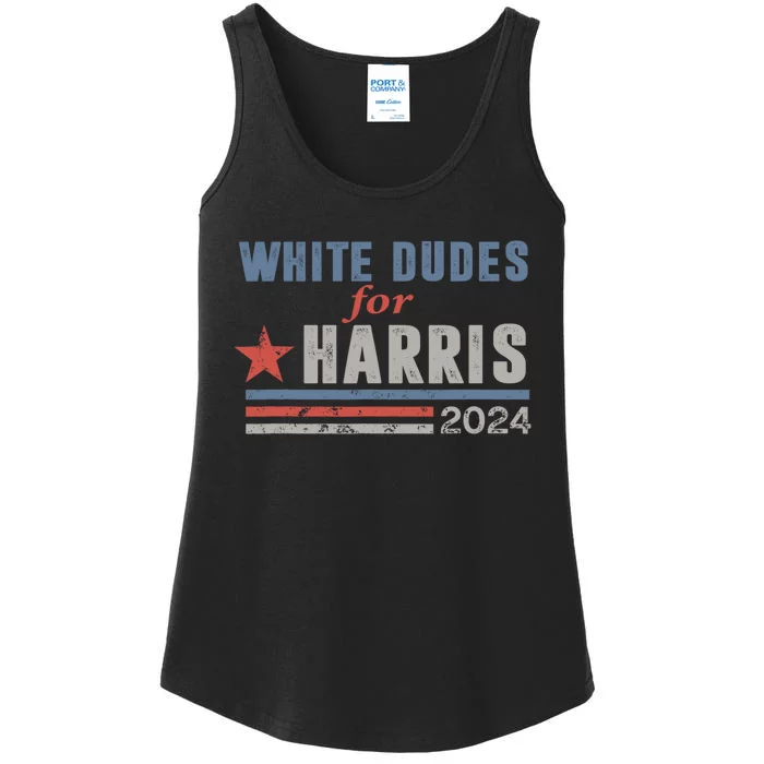 White Dudes For Harris 2024 For President Ladies Essential Tank