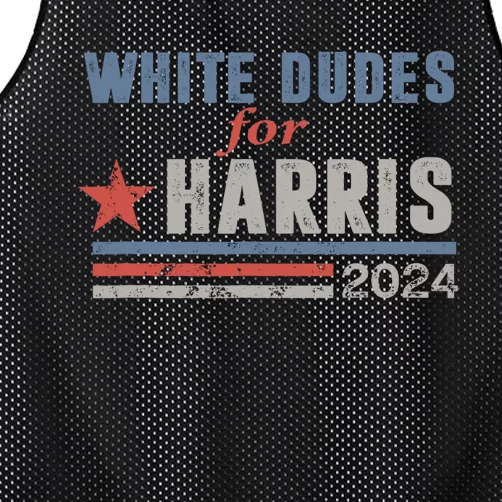 White Dudes For Harris 2024 For President Mesh Reversible Basketball Jersey Tank