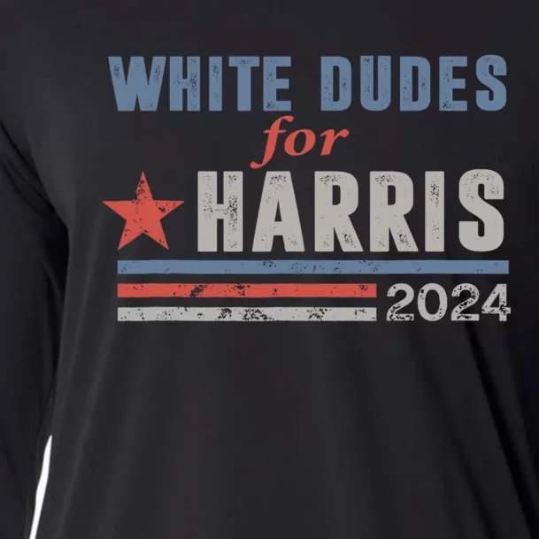 White Dudes For Harris 2024 For President Cooling Performance Long Sleeve Crew