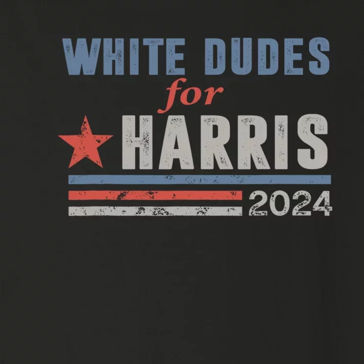 White Dudes For Harris 2024 For President Toddler Long Sleeve Shirt