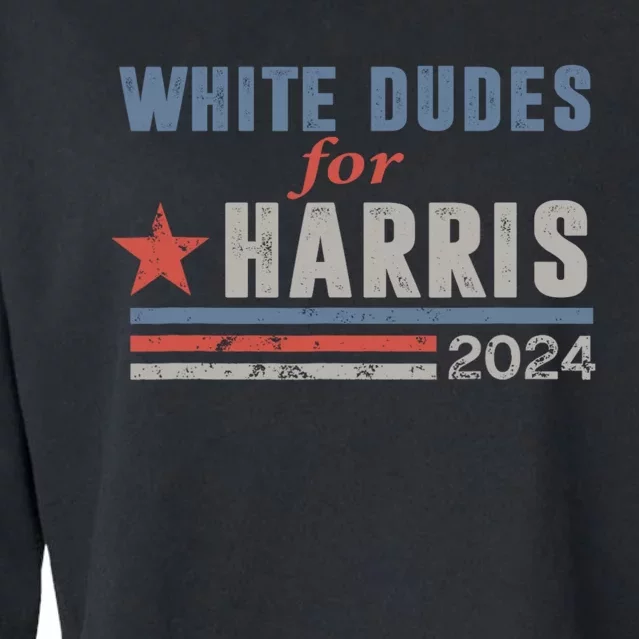 White Dudes For Harris 2024 For President Cropped Pullover Crew