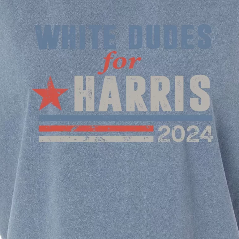 White Dudes For Harris 2024 For President Garment-Dyed Women's Muscle Tee