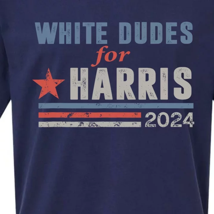 White Dudes For Harris 2024 For President Sueded Cloud Jersey T-Shirt