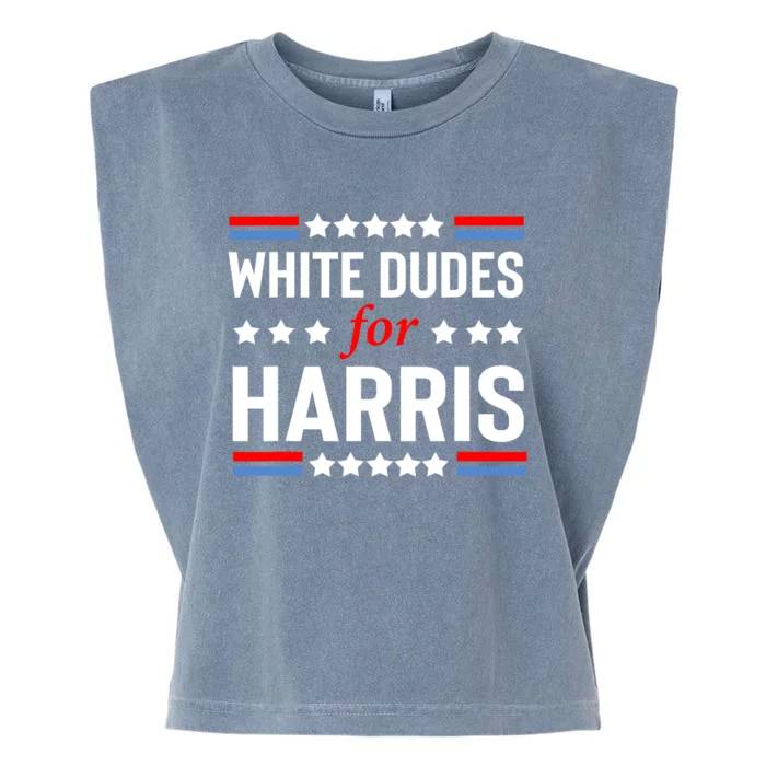 White Dudes For Harris 2024 For President Garment-Dyed Women's Muscle Tee