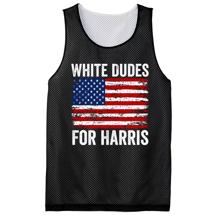 White Dudes For Harris 2024 Mesh Reversible Basketball Jersey Tank