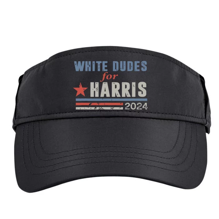 White Dudes For Kamala Harris Adult Drive Performance Visor