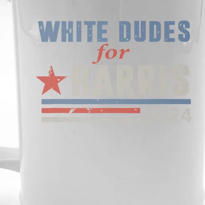 White Dudes For Kamala Harris Front & Back Beer Stein