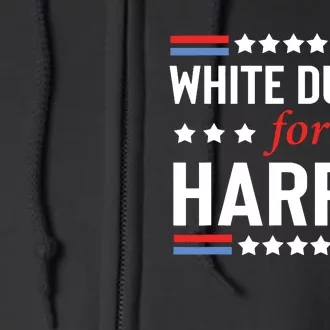 White Dudes For Kamala Harris Full Zip Hoodie