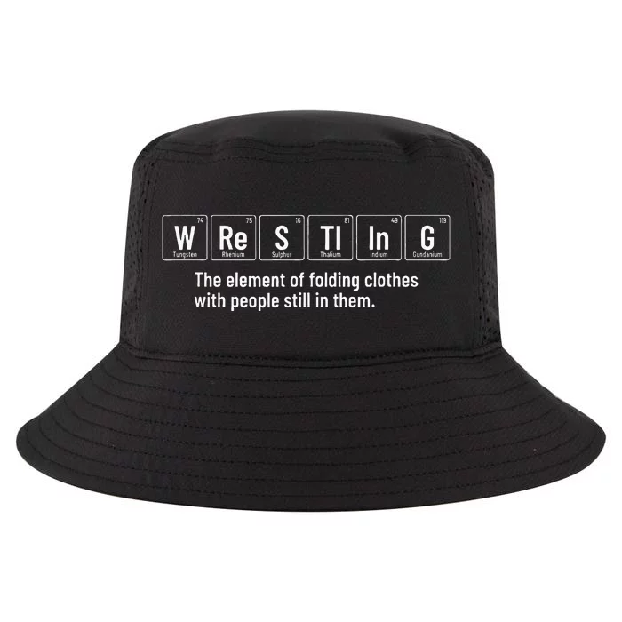 Wrestling Definition Funny Wrestler Periodic Elements Cool Comfort Performance Bucket Hat