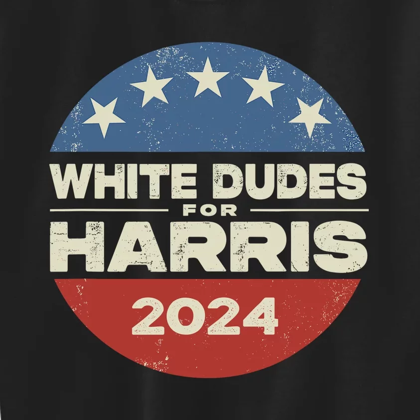 White Dudes For Harris 2024 For President Election Voting 2024 Kids Sweatshirt