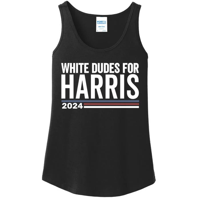 White Dudes For Harris 2024 Ladies Essential Tank