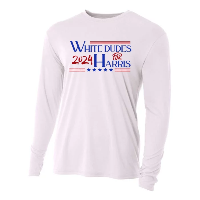 White Dudes For Kamala Harris 2024 Cooling Performance Long Sleeve Crew