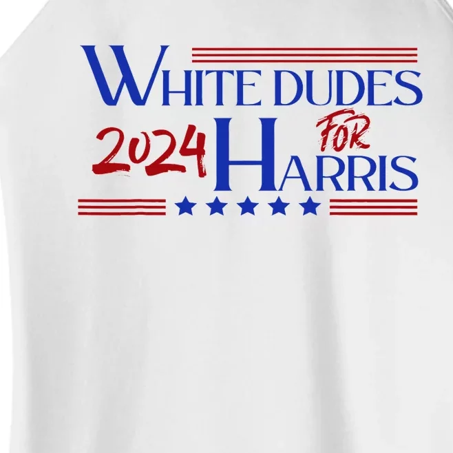 White Dudes For Kamala Harris 2024 Women’s Perfect Tri Rocker Tank