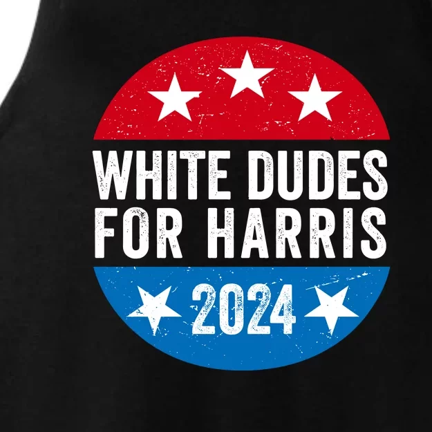 White Dudes For Harris 2024 For President Election Voting 2024 Ladies Tri-Blend Wicking Tank