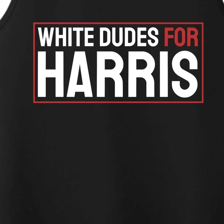 White Dudes For Harris Performance Tank