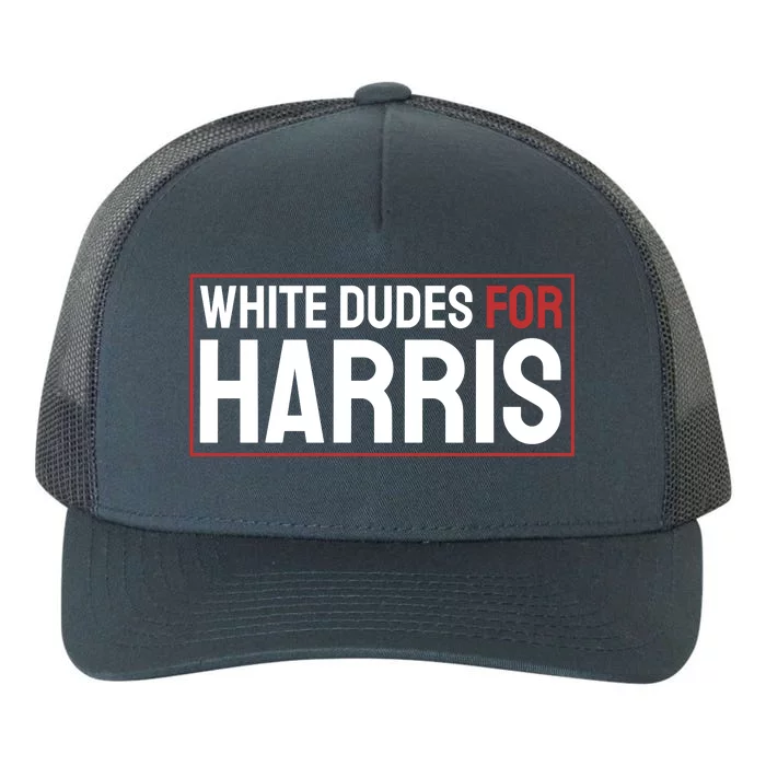 White Dudes For Harris Yupoong Adult 5-Panel Trucker Hat