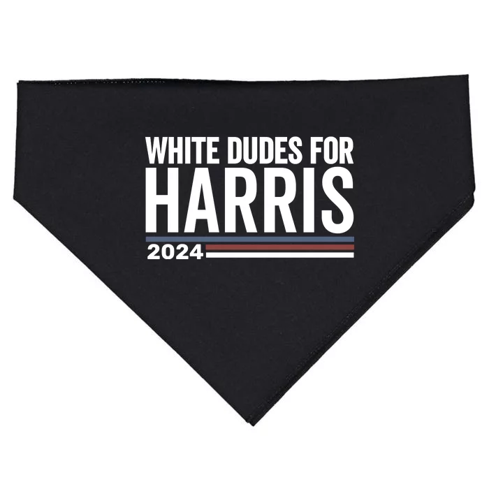 White Dudes For Harris 2024 USA-Made Doggie Bandana