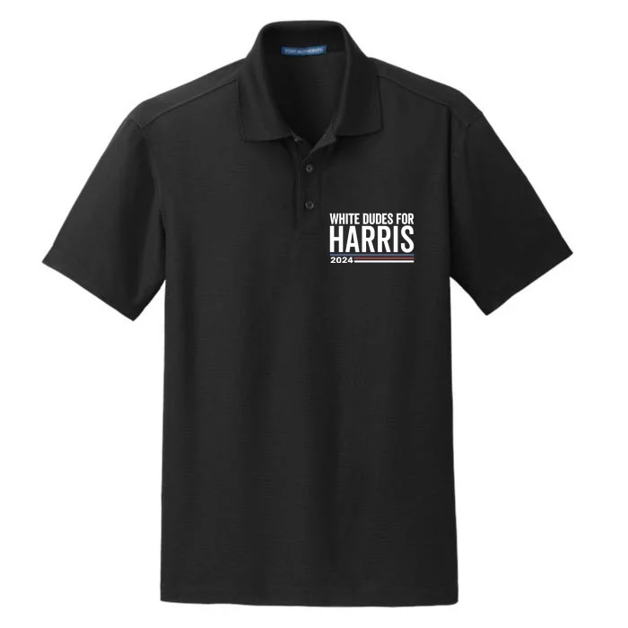 White Dudes For Harris 2024 Dry Zone Grid Performance Polo