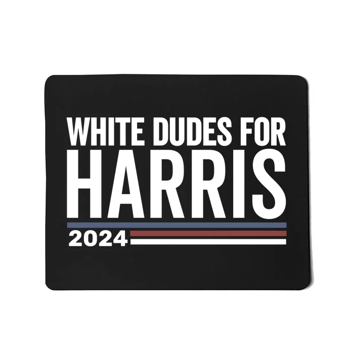 White Dudes For Harris 2024 Mousepad