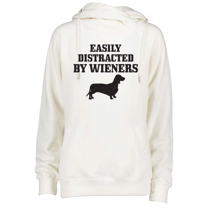 Wiener Dog Funny Weiner Doxie Dachshund Mom Dad Gift Womens Funnel Neck Pullover Hood